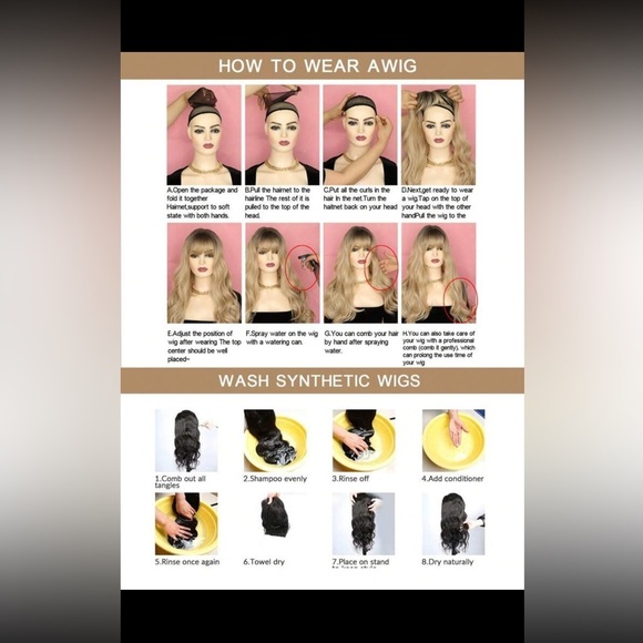 24 Inch. balayage Brown. & Medium ash Blonde Wavy wig with bangs | Natural look - Picture 7 of 10